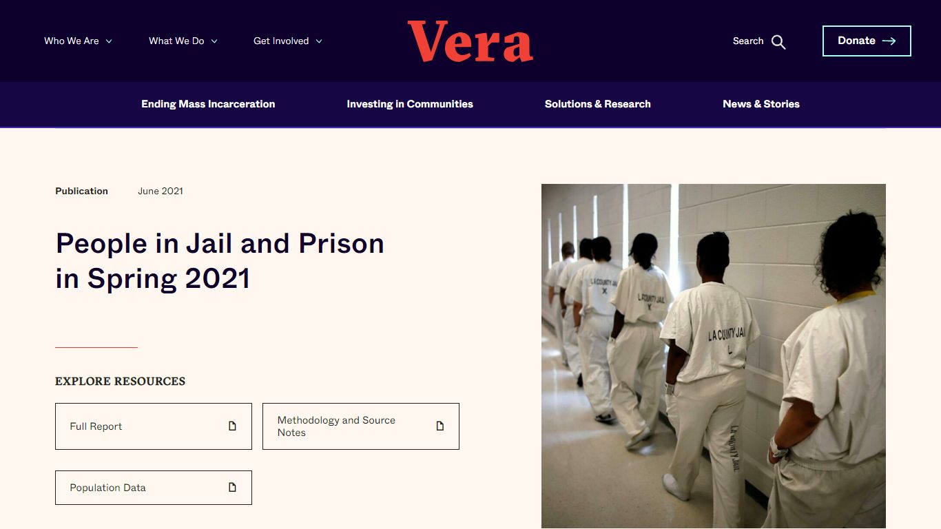 People in Jail and Prison in Spring 2021 | Vera Institute