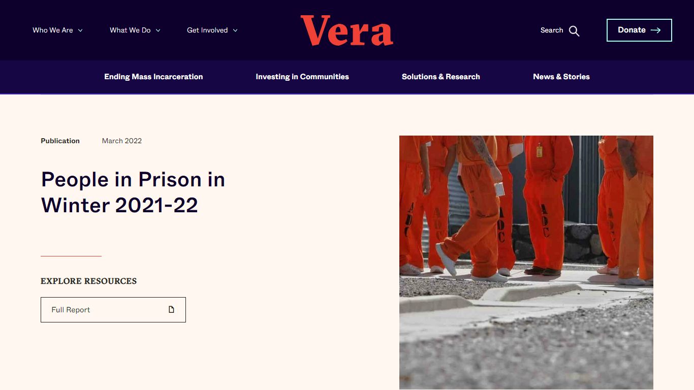 People in Prison in Winter 2021-22 | Vera Institute