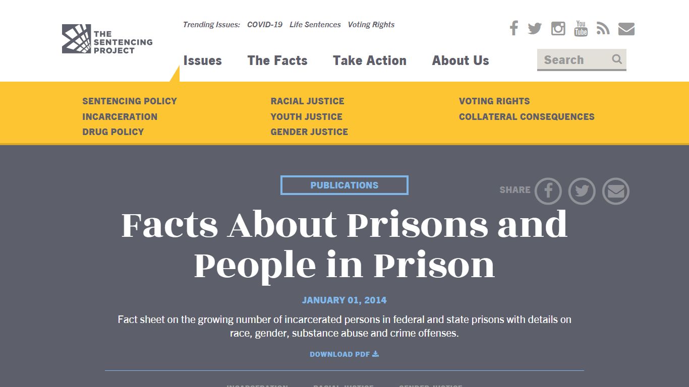 Facts About Prisons and People in Prison - The Sentencing Project